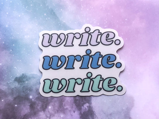 Clear Write.Write.Write Sticker